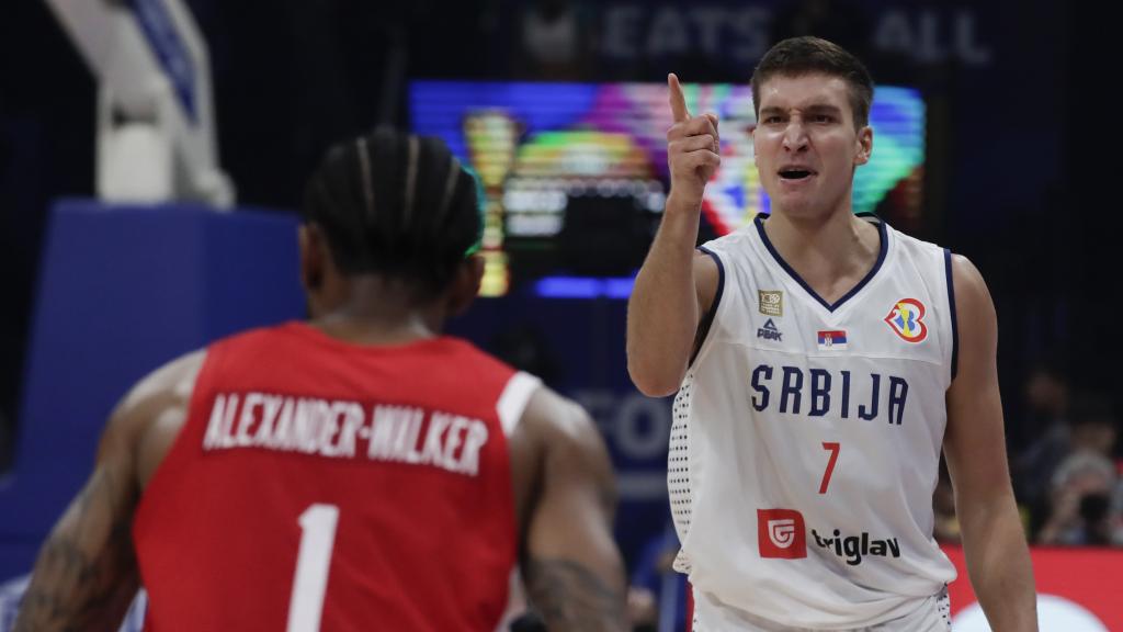 Bogdan Bogdanovic, contra Canadá en el Mundial de baloncesto