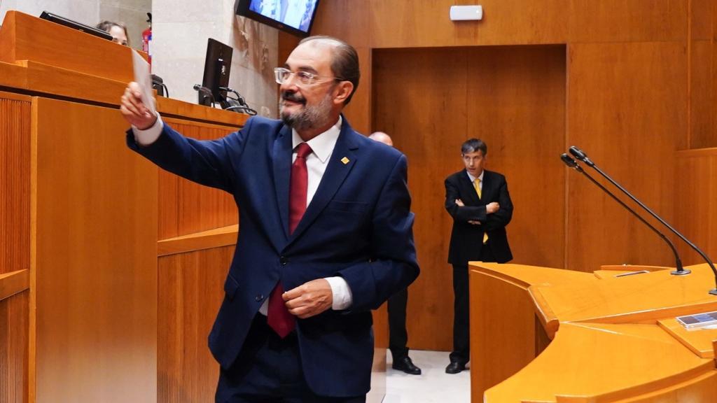 El senador autonómico del PSOE Aragón, Javier Lambán, este viernes.