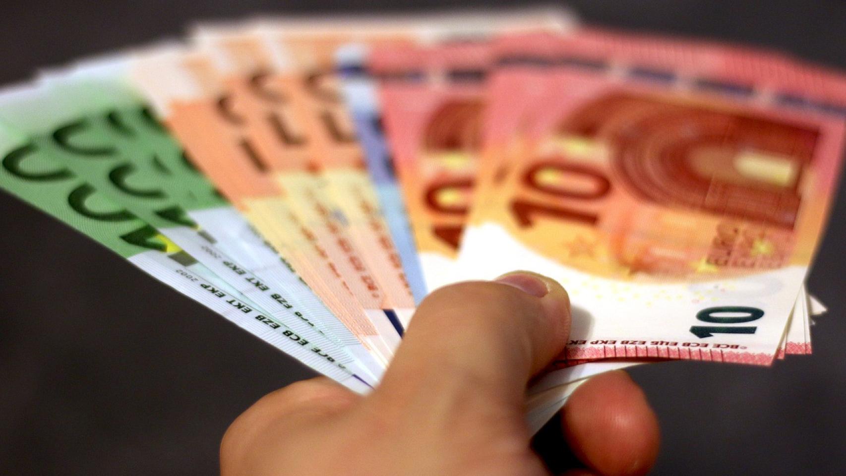 Billetes de euro.