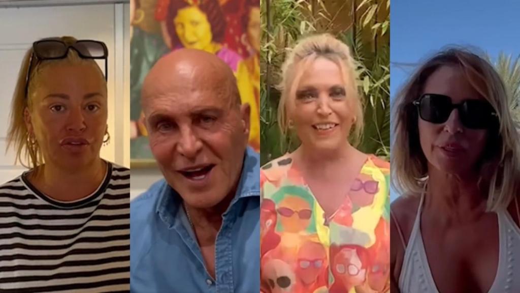 Belén Esteban, Kiko Matamoros, Lydia Lozano y María Patiño promocionando 'La Resistencia'.