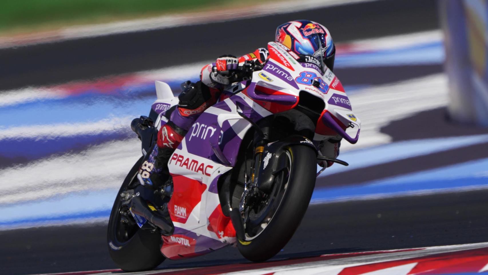 Jorge Martín, durante la sesión de clasificación del Gran Premio de San Marino, en el circuito de Misano.