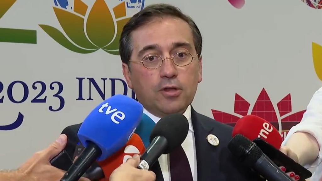 Albares, durante la comparecencia de prensa