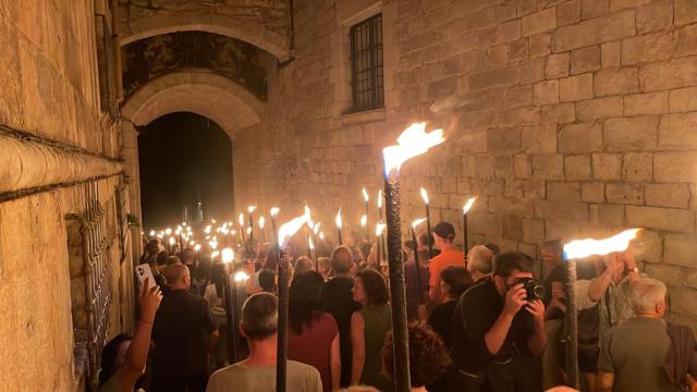 Marcha de las antorchas en Girona.