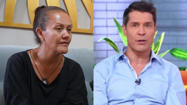 Darlin Arrieta en una comparecencia pública y Jaime Cantizano en 'Mañaneros'.