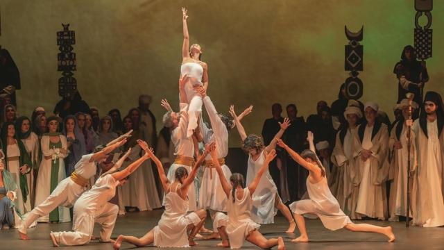 Montaje de 'Aida' del director de escena Daniel Piscopo. Foto:  Nacho González / Ópera de Las Palmas