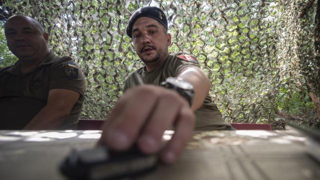 'Amuleto', comandante de la compañía de carros de combate de la 22ª Brigada del Ejército ucraniano.