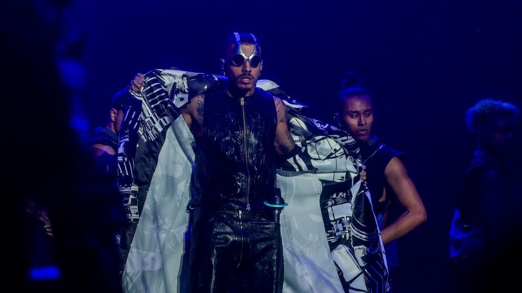 Rauw Alejandro durante su concierto en el Wizink Center de Madrid.