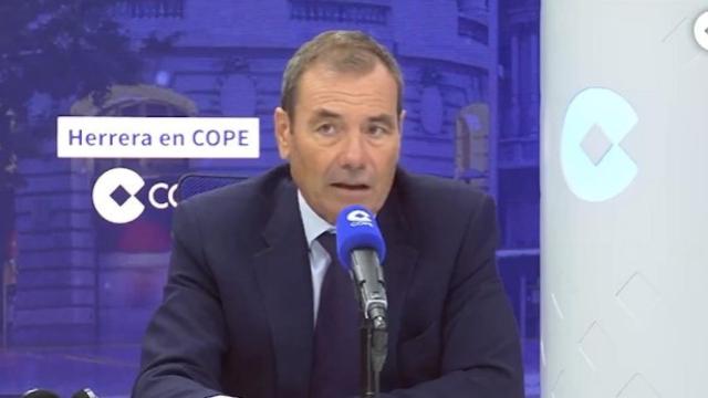 El exdirigente socialista Tomás Gómez este lunes en una entrevista en COPE.
