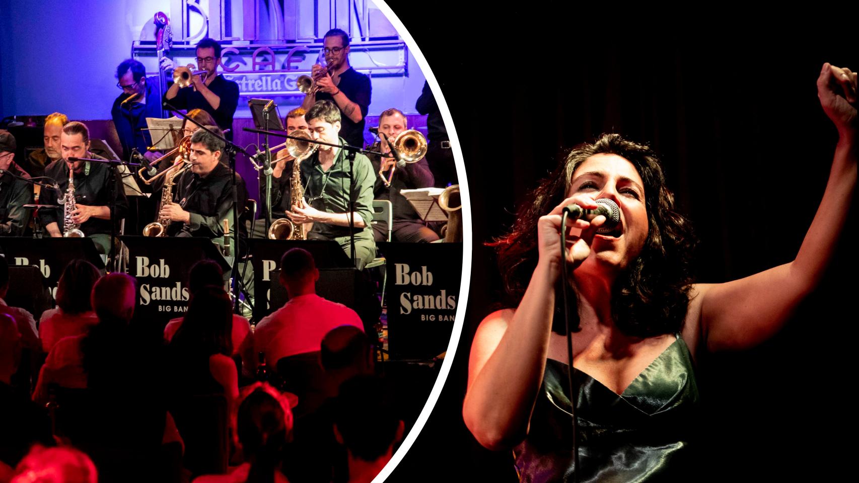 Actuación de la Bob Sands Big Band acompañados de la cantante Marina Ferrer