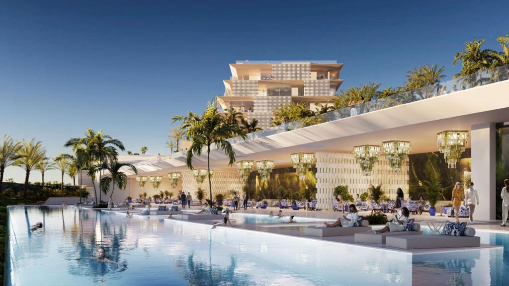 Infografía del futuro complejo residencial de Dolce & y Gabbana y Sierra Blanca en Marbella.