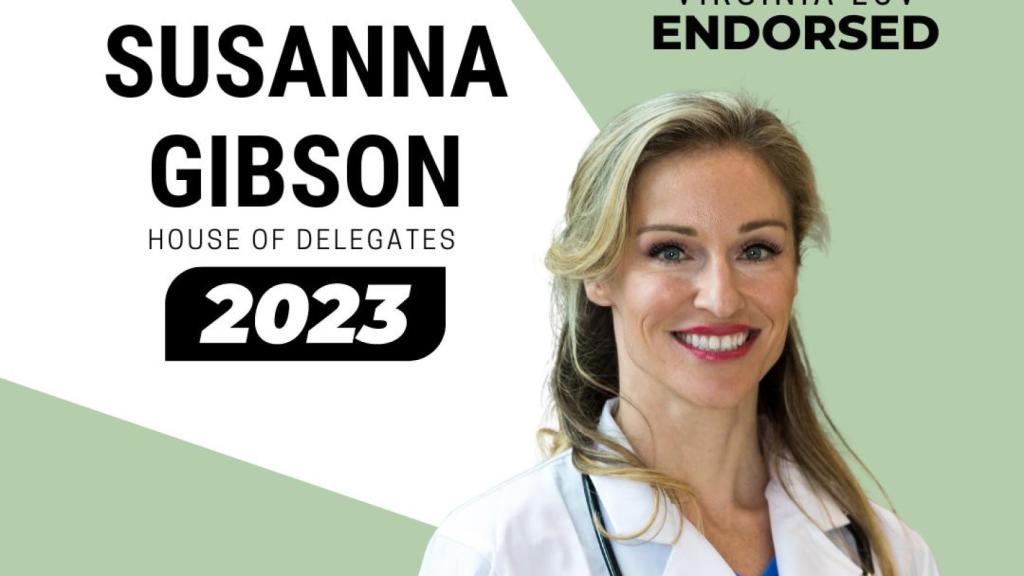 Un póster de campaña de Susanna Gibson.