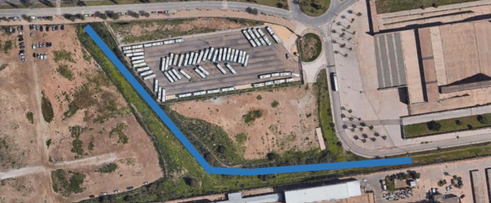 Plano de la vaguada que va a ser embovedada.
