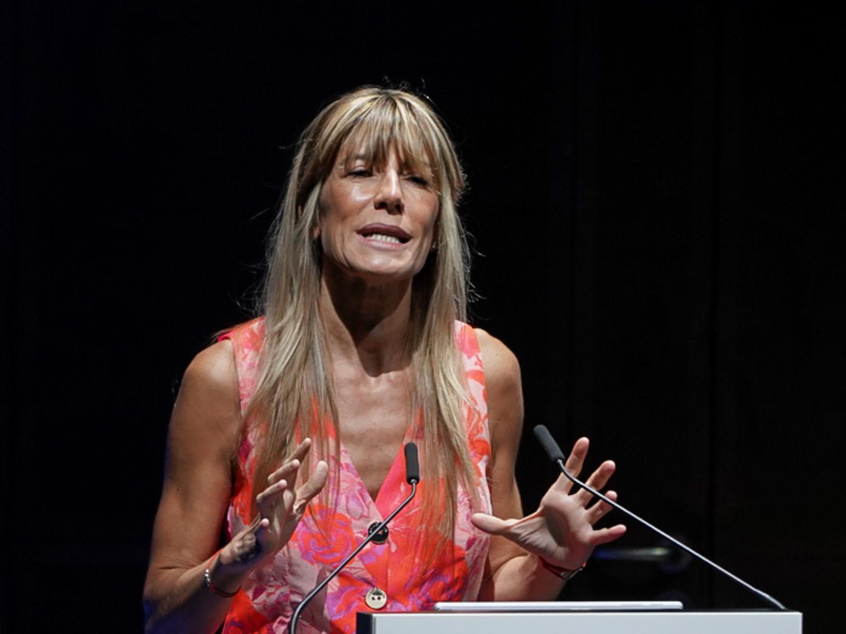 Begoña Gómez durante su intervención en el II Observatorio de los ODS de EL ESPAÑOL en el CaixaForum de Madrid.