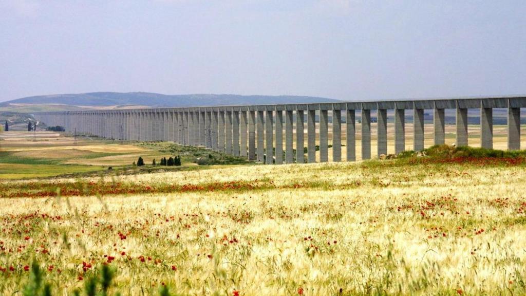 Viaducto del Cigüela en el Trasvase Tajo Segura.