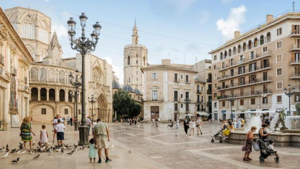 La Plaza de la Virgen de Valencia.