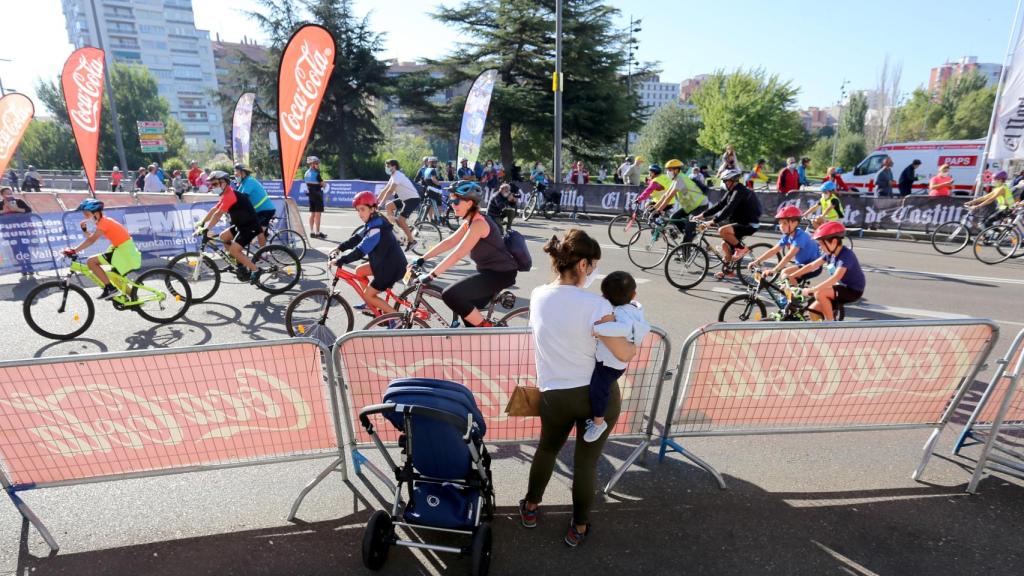 Celebración del Día de la Bici en Valladolid en una edición anterior
