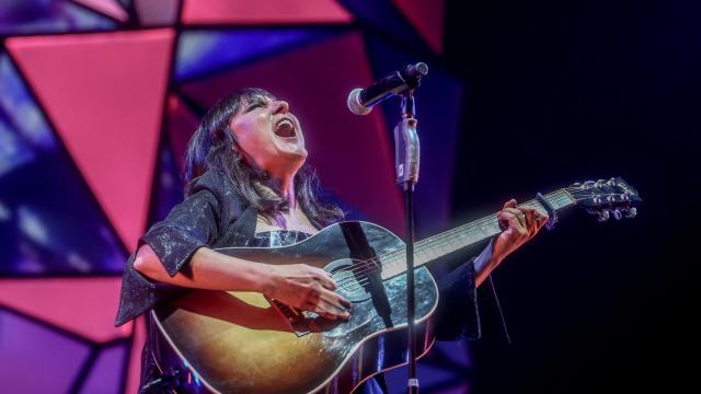 Eva Amaral, durante un concierto en Madrid.