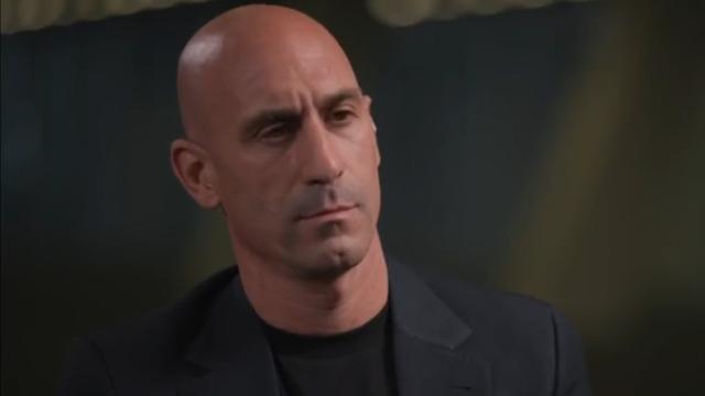 Luis Rubiales durante la entrevista