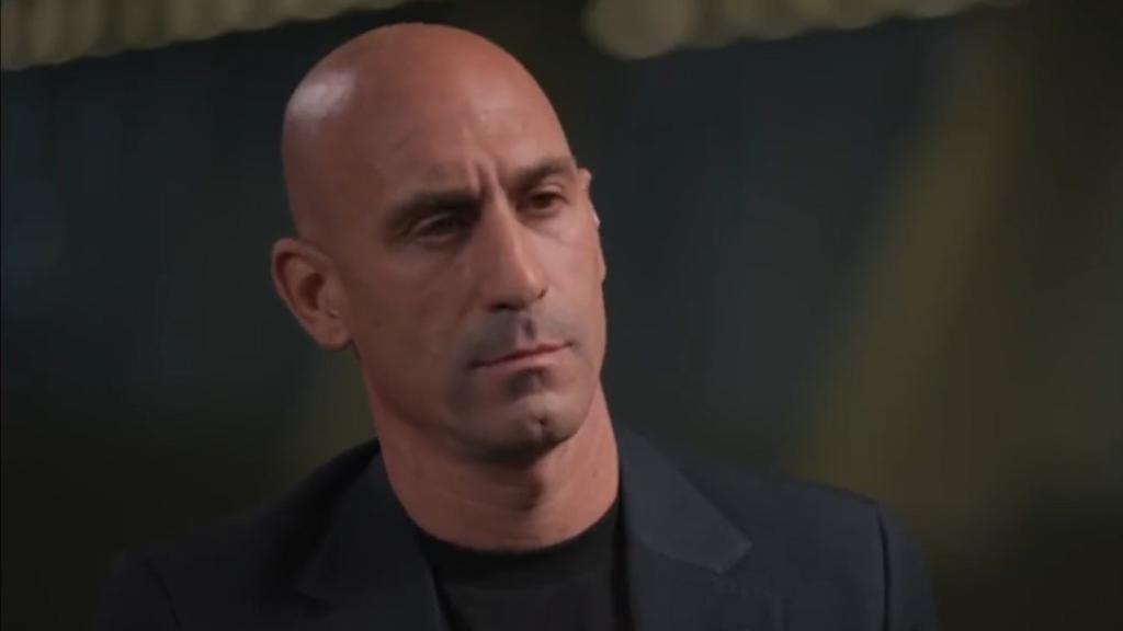 Luis Rubiales durante la entrevista