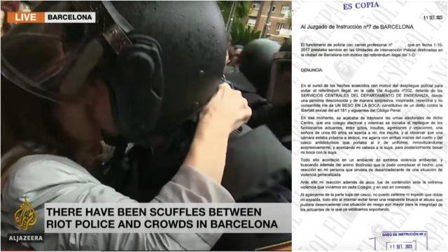 El momento del beso no consentidoy la denuncia.