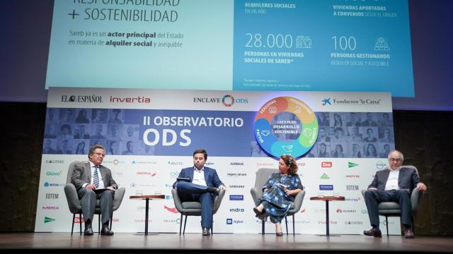 Imagen de la mesa redonda ' Vivienda social', en la primera jornada del II Observatorio de los ODS.