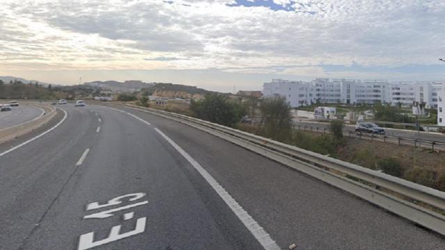 Autovía A-7 a su paso por Rincón de la Victoria.
