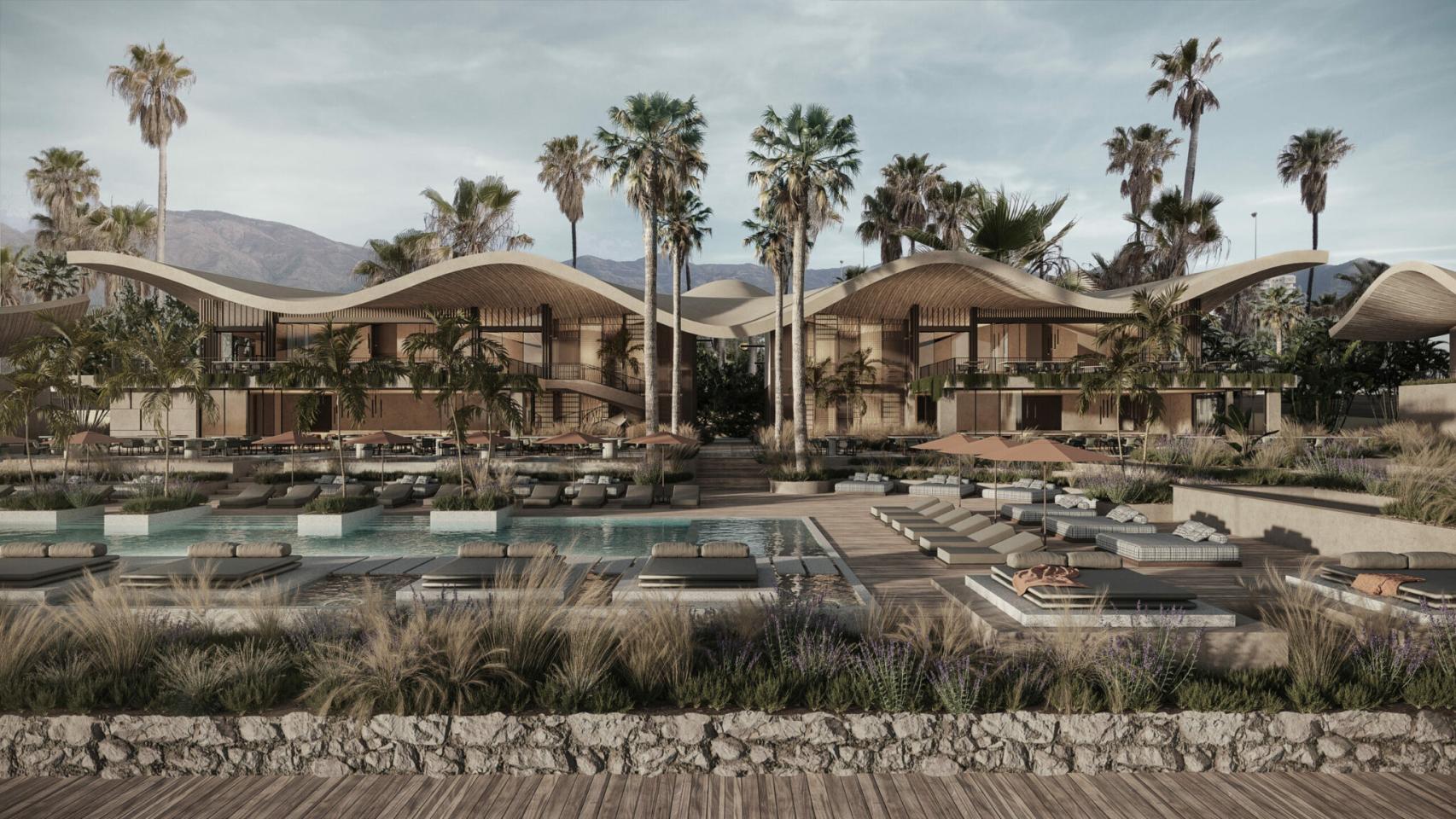 Diseño del centro de ocio Laguna Village, en Estepona.