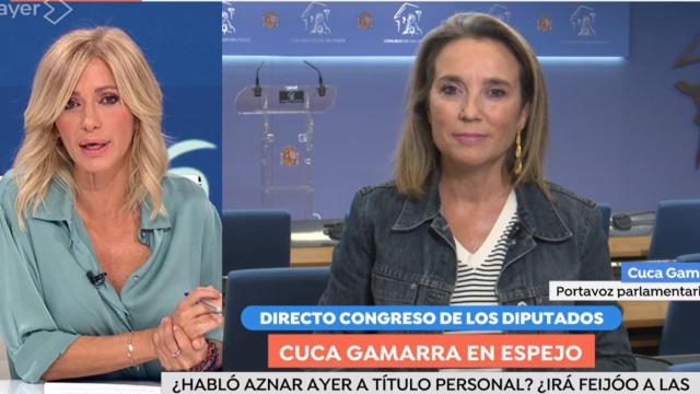 Cuca Gamarra durante su intervención en 'Espejo Público' este miércoles.
