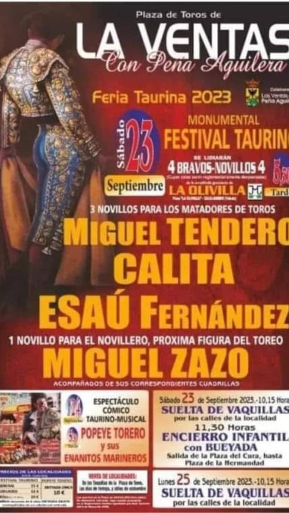 Imagen del cartel taurino