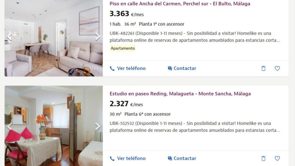 Oferta de Homelike en Idealista.
