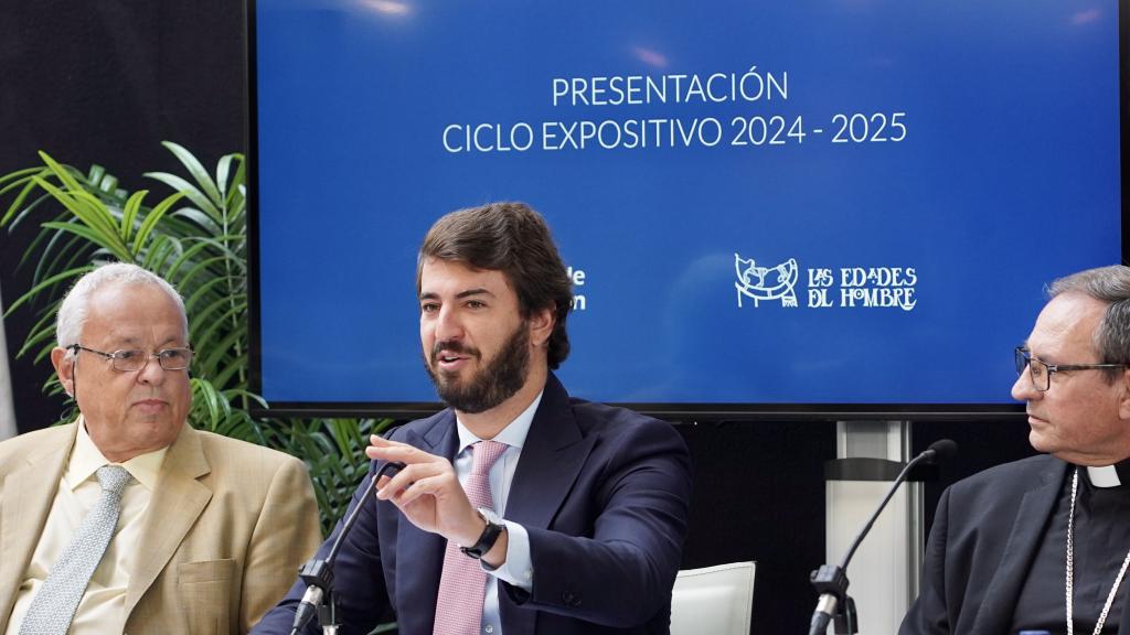 El vicepresidente de la Junta, Juan García-Gallardo, durante su rueda de prensa de este miércoles.