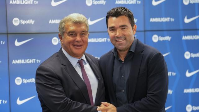 Joan Laporta con Deco, nuevo director deportivo del FC Barcelona
