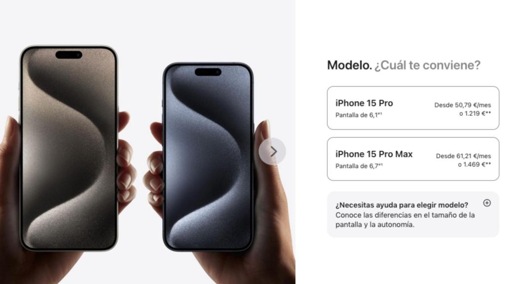 Precios a plazos de los iPhone