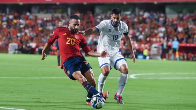 Dani Carvajal, con la Selección.