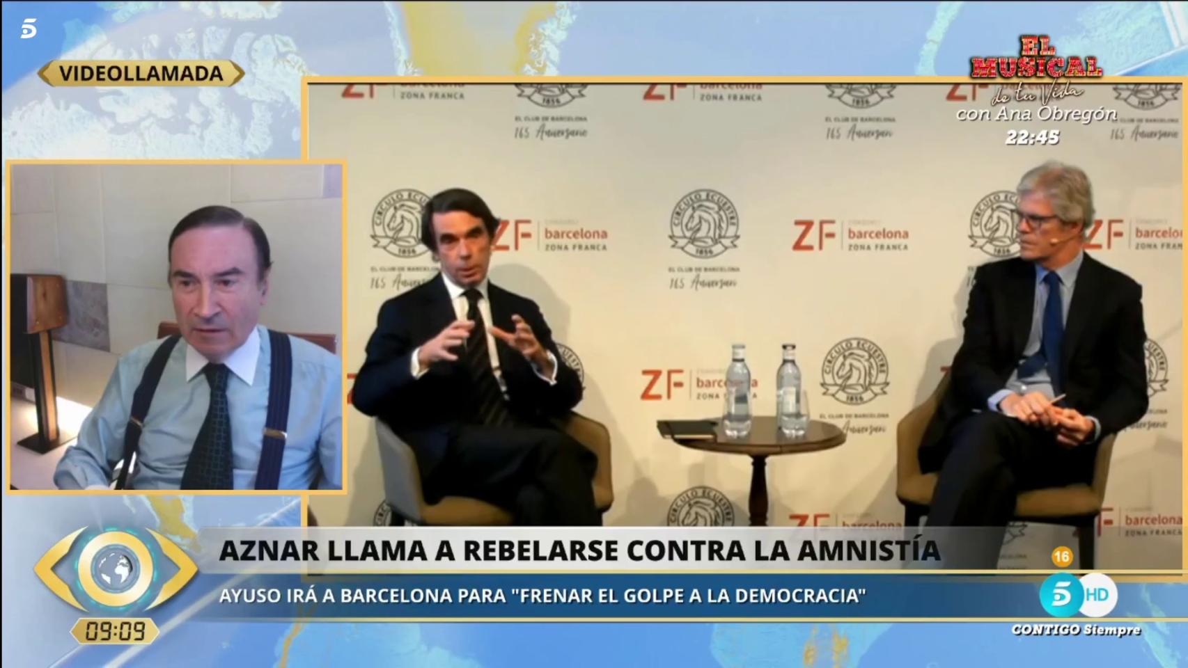 El director de EL ESPAÑOL durante su intervención en 'La mirada crítica' de Telecinco.