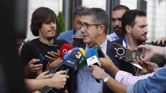 El portavoz del PSOE en el Congreso de los Diputados, Patxi López, este miércoles en la Cámara Baja.