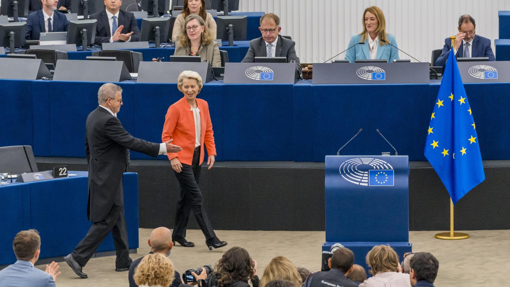 Ursula von der Leyen se dirige a pronunciar su último discurso sobre el estado de la Unión este miércoles en Estrasburgo