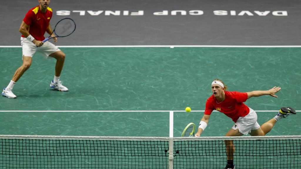 Davidovich y Granollers, durante la eliminatoria.