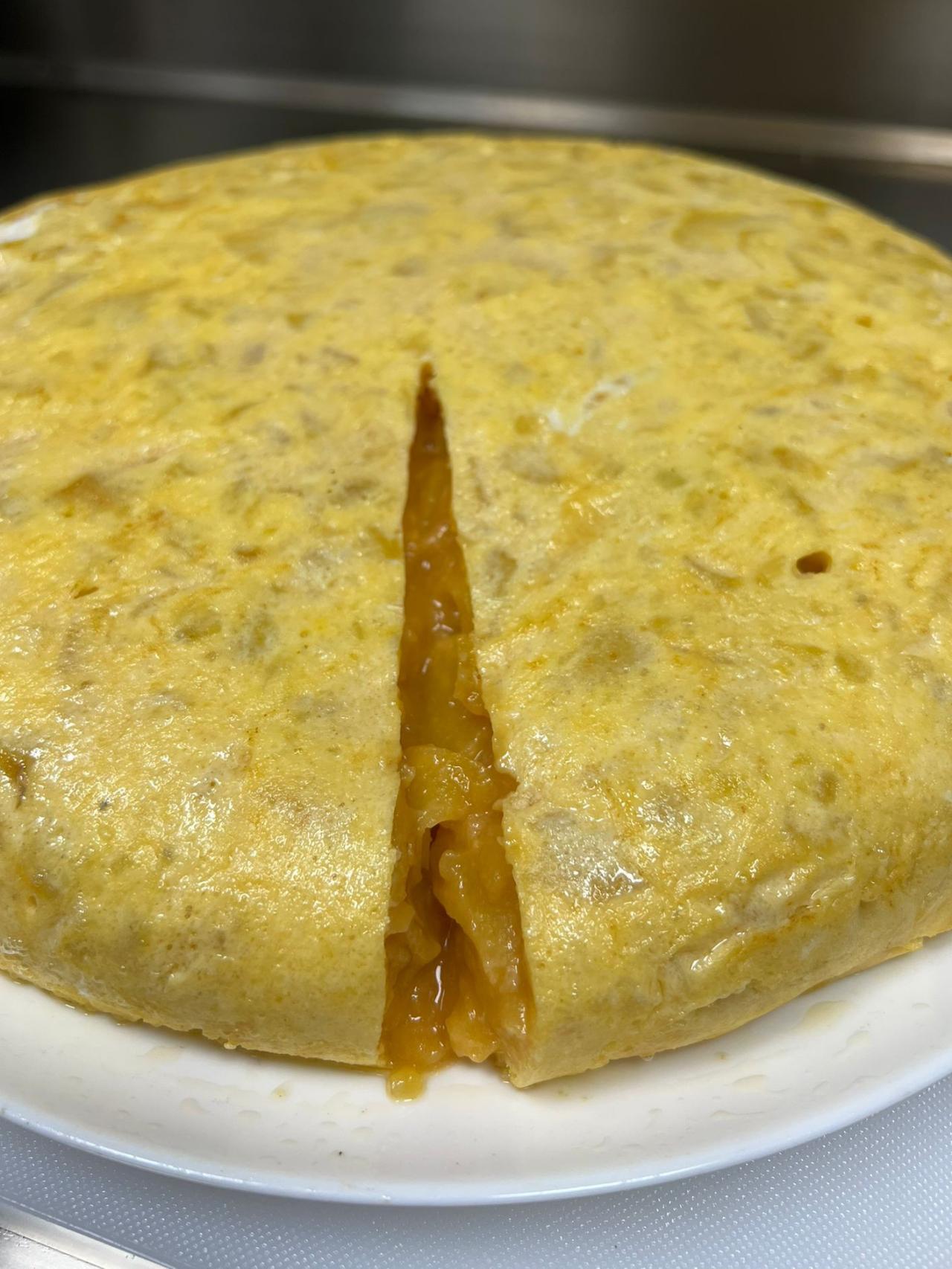 La tortilla, de cerca.