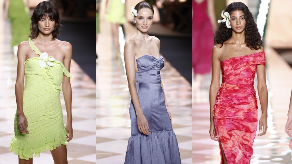 Los tonos tropicales fueron protagonistas en el desfile de Pedro del Hierro.