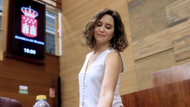 Isabel Díaz Ayuso, este jueves en la Asamblea de Madrid.
