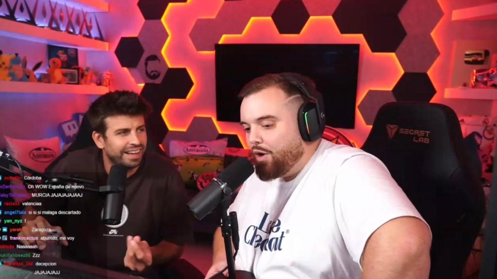 Pique e Ibai durante un streaming en Twitch.