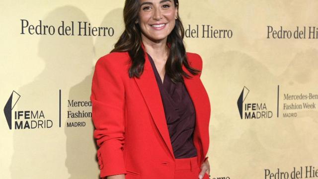 Tamara Falcó en el desfile de Pedro del Hierro en la MBFW.