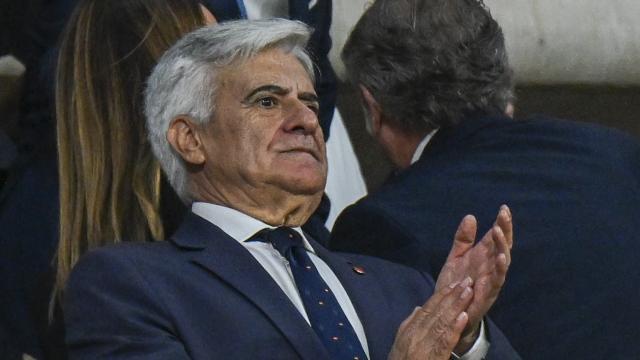 Pedro Rocha, en el palco durante un partido de la Selección