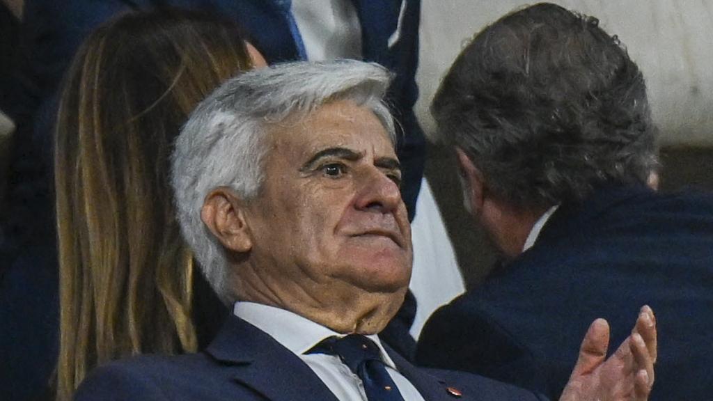 Pedro Rocha, en el palco durante un partido de la Selección