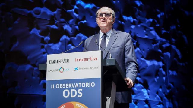 Ángel Gabilondo, defensor del Pueblo, durante su intervención en la apertura de la tercera jornada del II Observatorio de los ODS.