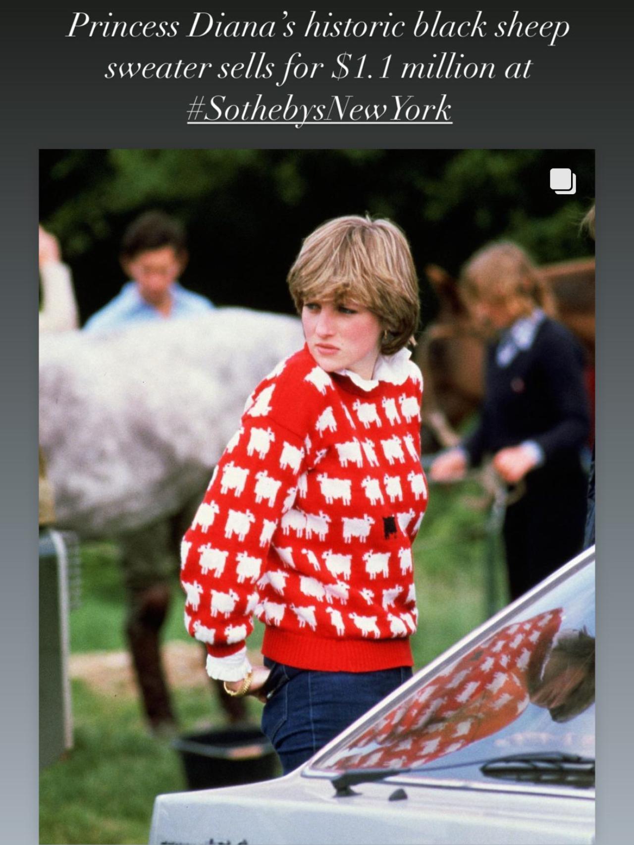 Sothebys daba la noticia en sus 'stories' de Instagram.