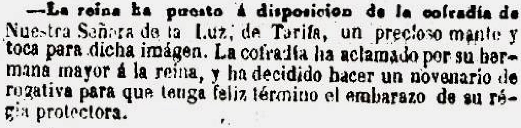 La breve reseña en el diario 'La Época' de Madrid.