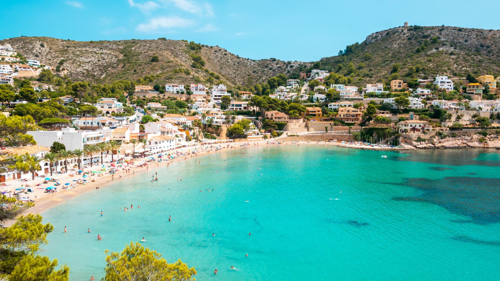 La playa de El Portet en Moraira, en una imagen de archivo.