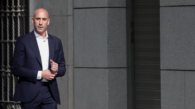 Luis Rubiales, en su llegada a la Audiencia Nacional para declarar por el beso a Jenni Hermoso